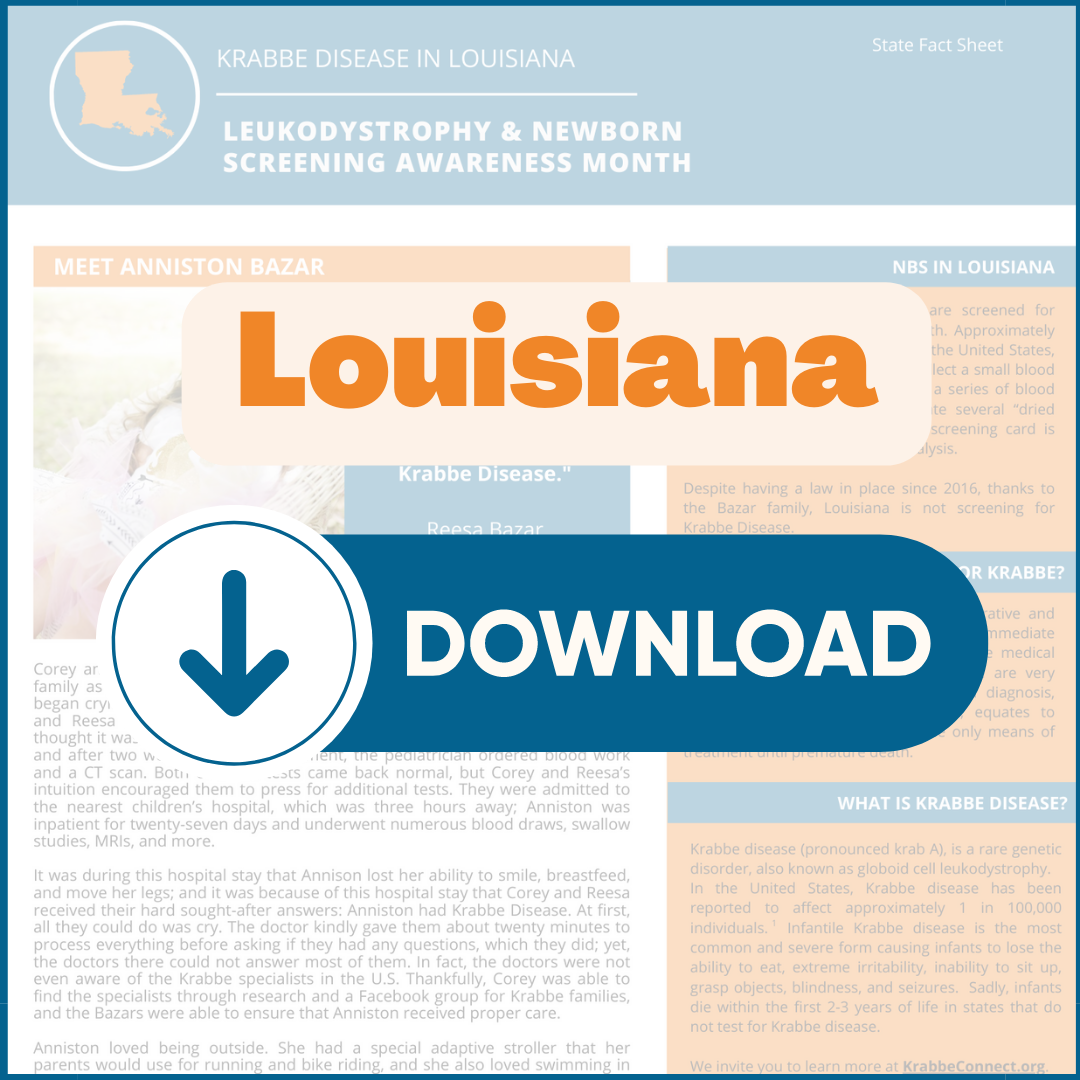 2023-14-08 Hoja Informativa de Pruebas de Detección en los Recién Nacidos para la enfermedad de Krabbe en Luisiana