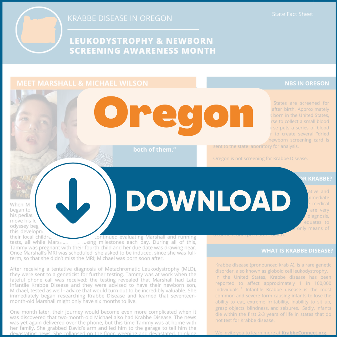 2023-14-08 Hoja Informativa de Pruebas de Detección en los Recién Nacidos para la enfermedad de Krabbe en Oregon