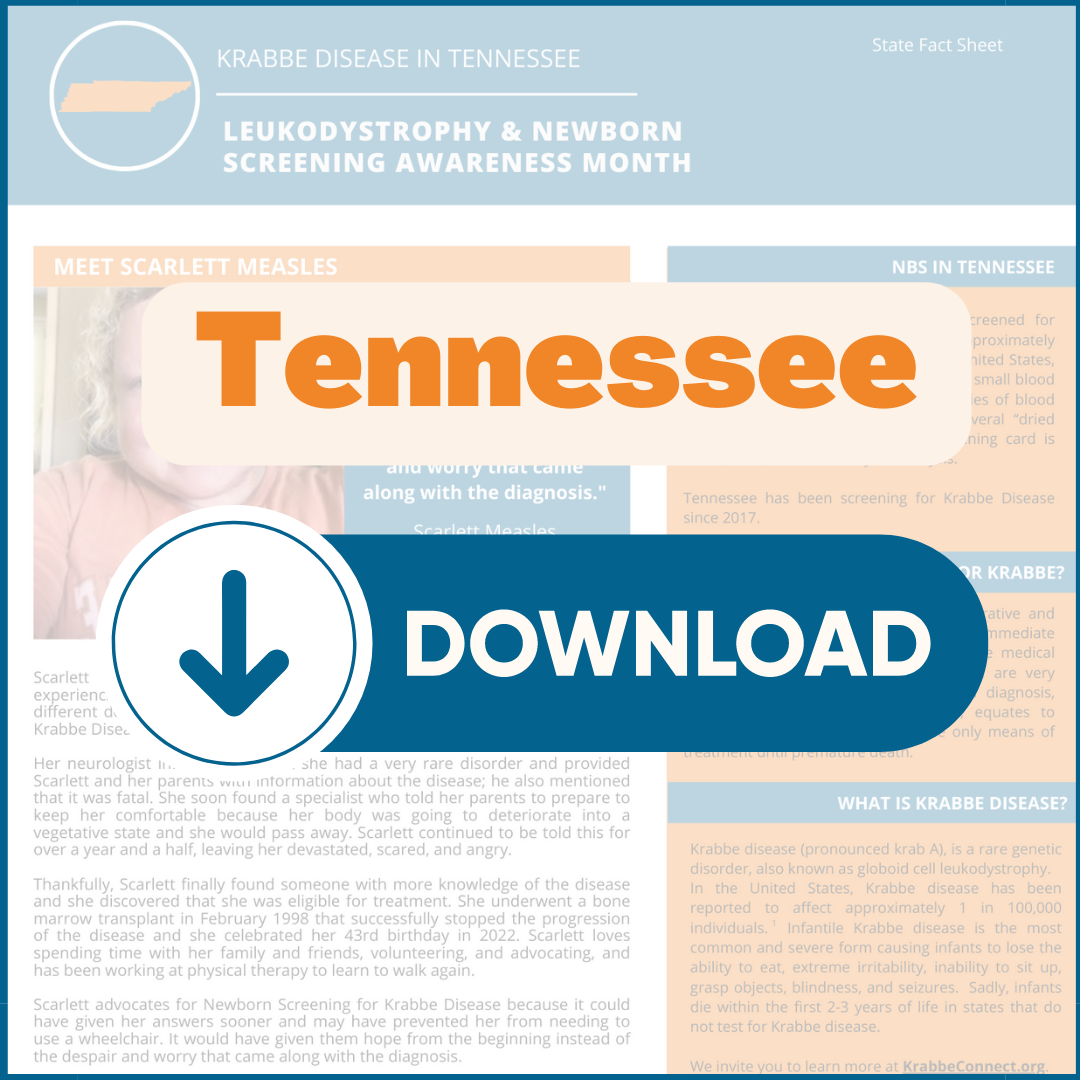 2023-14-08 Hoja Informativa de Pruebas de Detección en los Recién Nacidos para la enfermedad de Krabbe en Tennessee