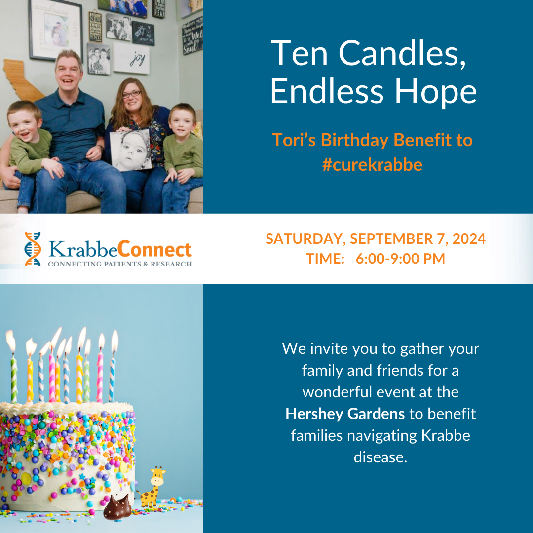 Ten Candles, Endless Hope: Tori’s Birthday Benefit to #curekrabbe