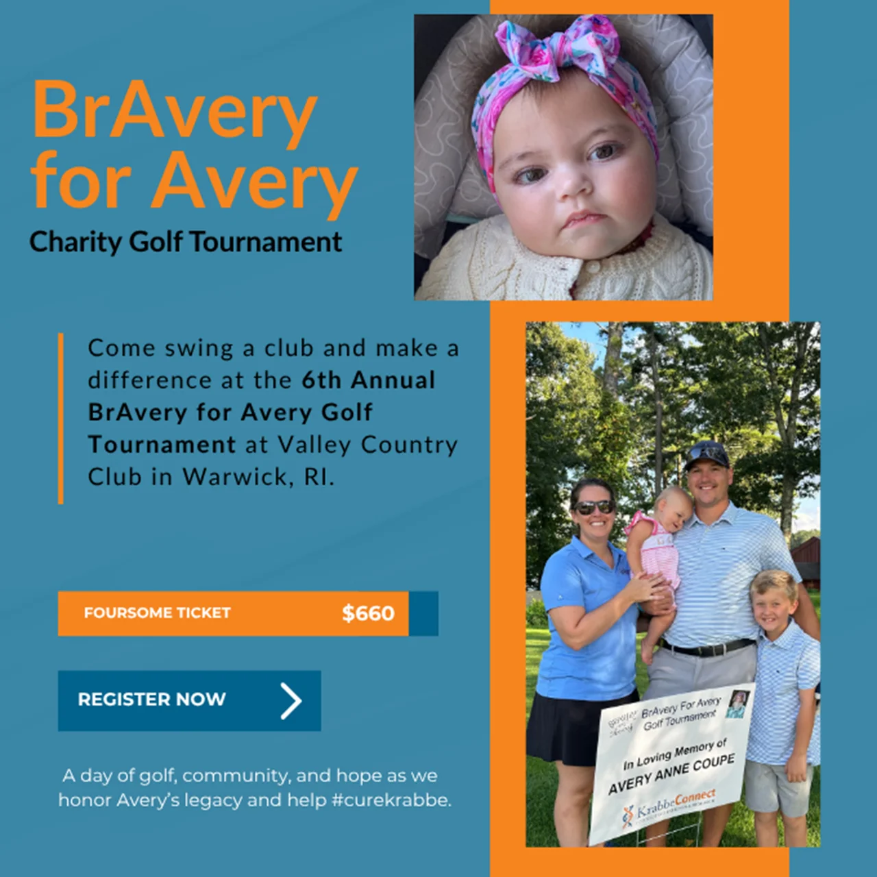 2026 BrAvery for Avery Golf Tournament - KrabbeConnect - Krabbe Disease Events