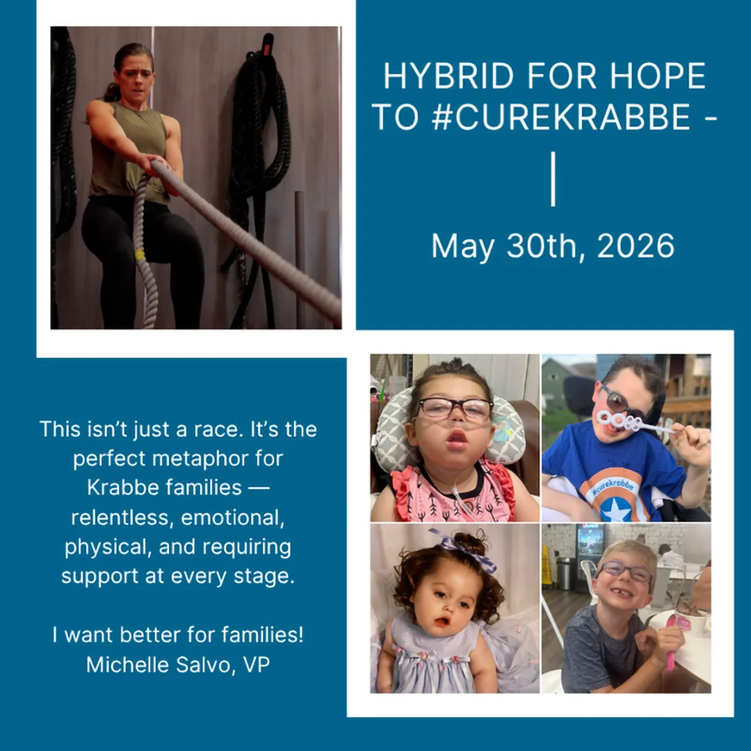 HYBRID for Hope: Michelle Salvo’s Campaign to #curekrabbe - KrabbeConnect - Krabbe Disease Events